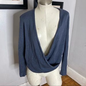 NIC+ZOE Deep Blue Drape Cardigan